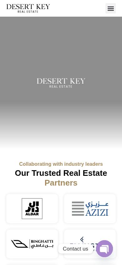 Desert Key Real Estate website on mobile